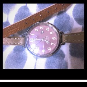 Shinola double birdie pink face. Neutral band
